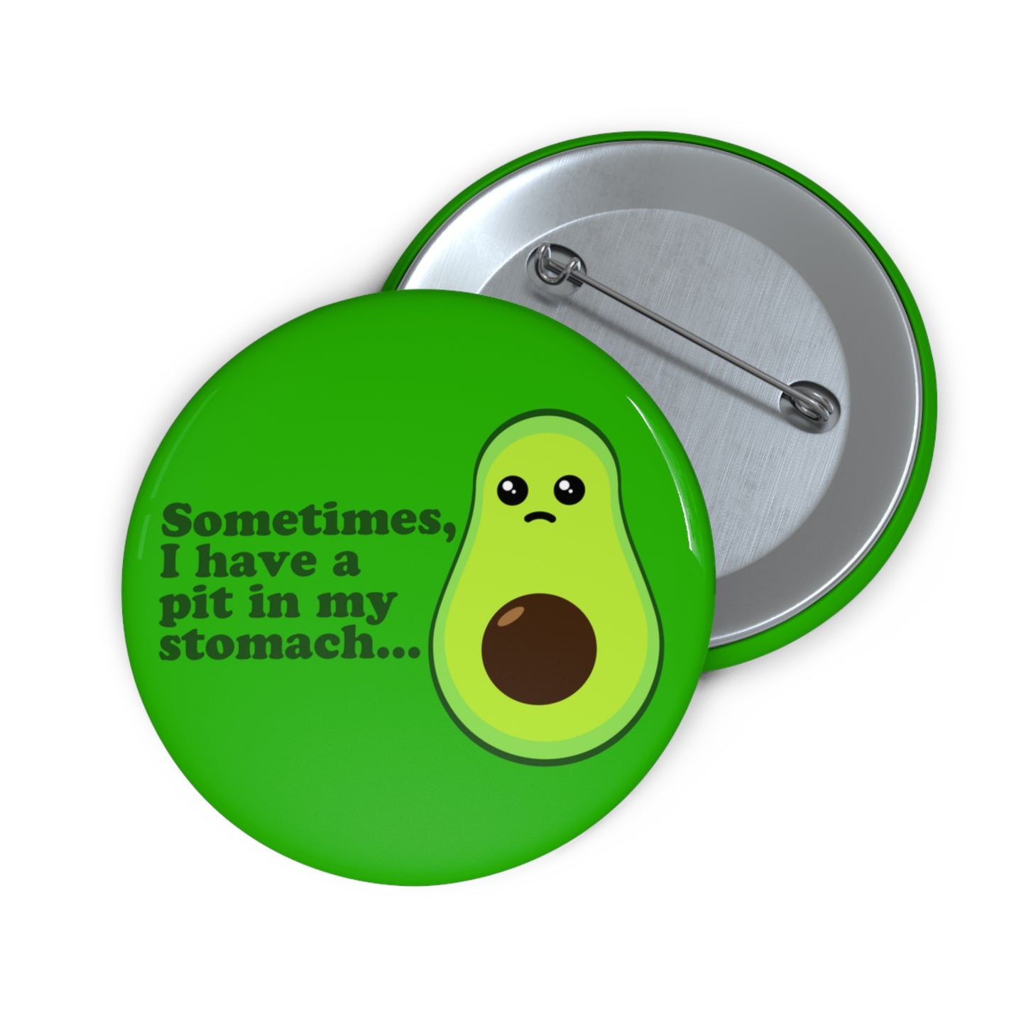 Anxious Avocado Pin Button