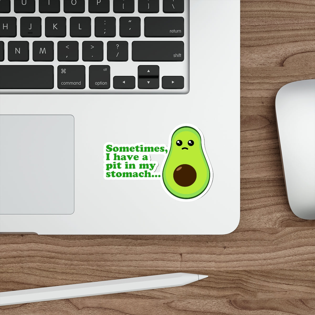 Anxious Avocado Sticker - UV & Water Resistant