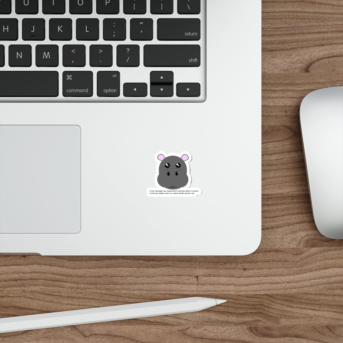 Humane Hippo Sticker - UV & Water Resistant