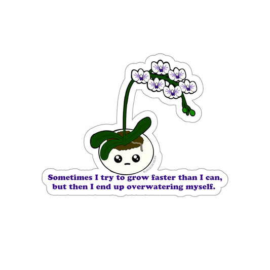 Overwhelmed Orchid Sticker - UV & Water Resistant