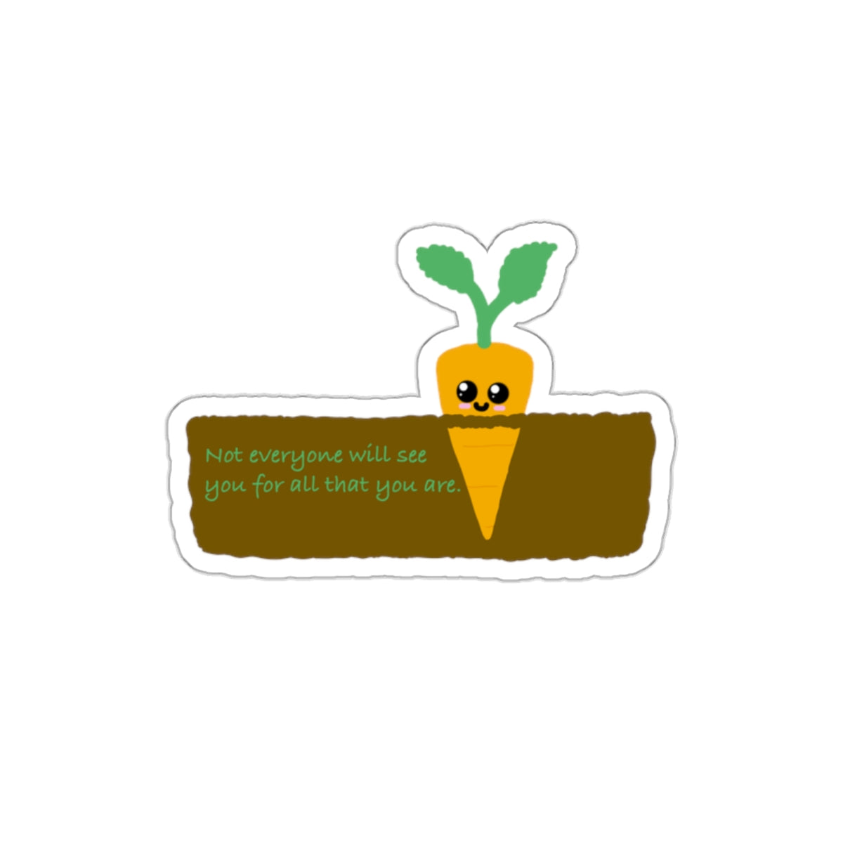 Confident Carrot Sticker - UV & Water Resistant