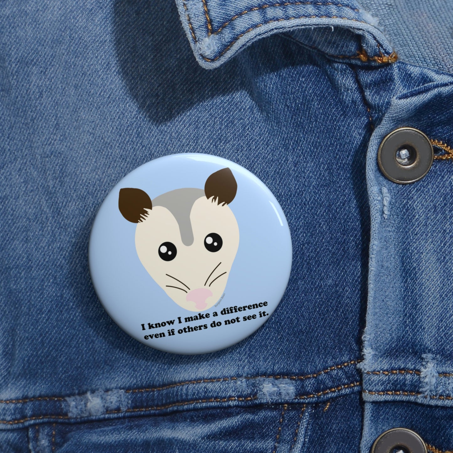 Persistent Possum Pin Button